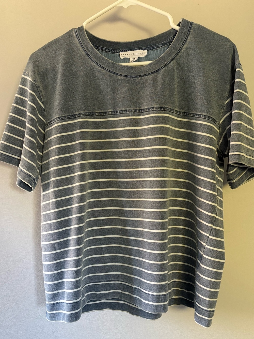 Jane + Delancey Blue Striped Crewneck Tee